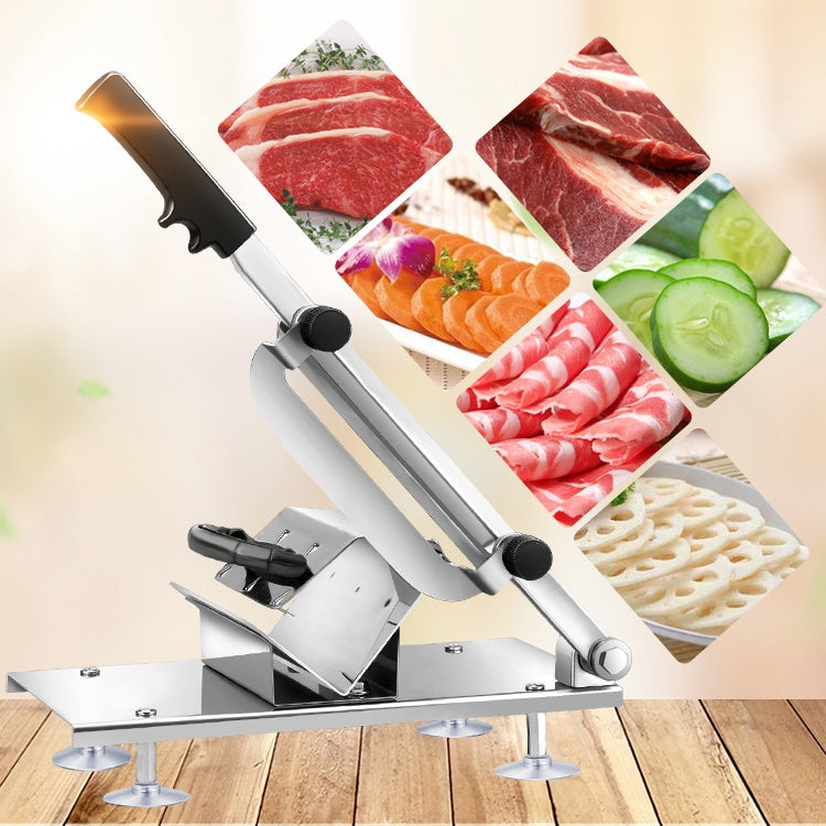 Alloy Stainless Steel Household Manual Thickness Adjustable Meat Vegetables Slicer Meat Slicing Machine(Silver) - Stirrer & Squeezer by PMC Jewellery | Online Shopping South Africa | PMC Jewellery | Buy Now Pay Later Mobicred