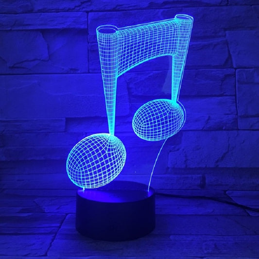 Music Note 3D Visual Light Touch Colorful Changing Decorative Table Lamp LED Night Light - Novelty Lighting by PMC Jewellery | Online Shopping South Africa | PMC Jewellery | Buy Now Pay Later Mobicred