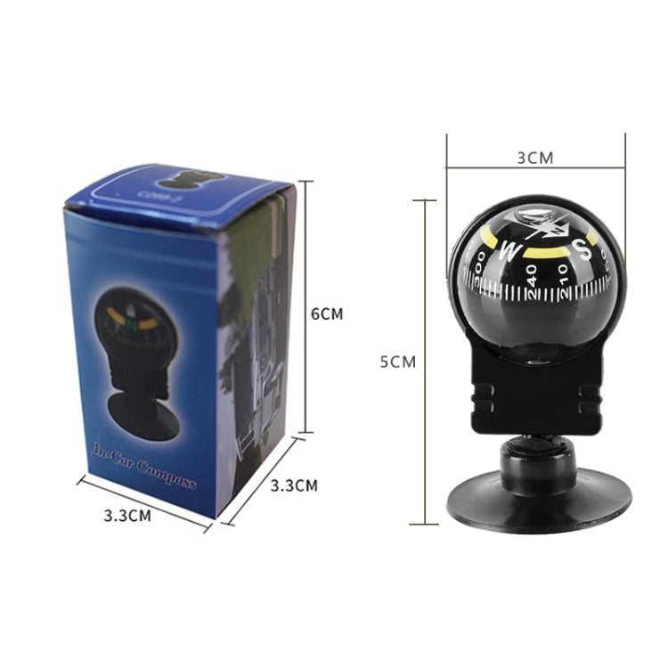 Pocket Ball Compass Instrument Navigation Compass Outdoor Hiking Car Black Compass - Clocks & Car Meters by PMC Jewellery | Online Shopping South Africa | PMC Jewellery | Buy Now Pay Later Mobicred