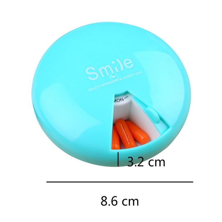 Portable 7 Days Drugs Pill Container Rotation Pillbox(Green) - free shipping - PMC TechLife - Order now!