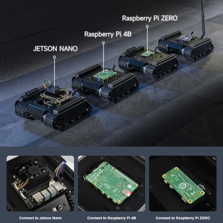 Waveshare 24019 Flexible And Expandable Off-Road Tracked UGV, Multiple Hosts Support, With External Rails and ESP32 Slave Computer - Robotics Accessories by Waveshare | Online Shopping South Africa | PMC Jewellery | Buy Now Pay Later Mobicred