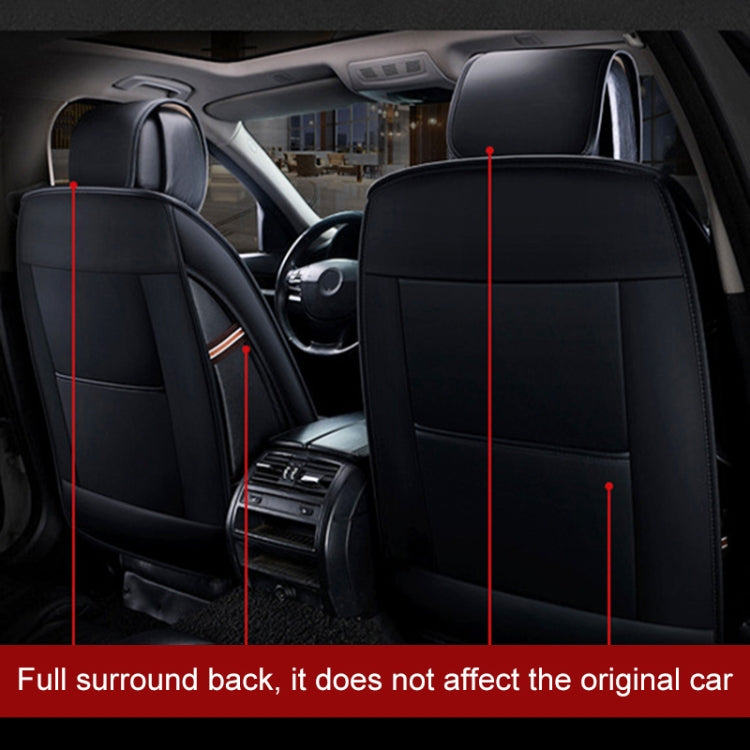 Universal PU Leather Car Seat Cover Black Red Deluxe - Seat Accessories by PMC TechLife | Online Shopping South Africa | PMC TechLife | Buy Now Pay Later Mobicred