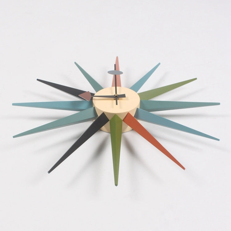 48cm Simple Modern Sun Clock Creative Home Accessories Wall Clock(Black Pole) - Wall Clock by PMc TechLife | Online Shopping South Africa | PMc TechLife | Buy Now Pay Later Mobicred