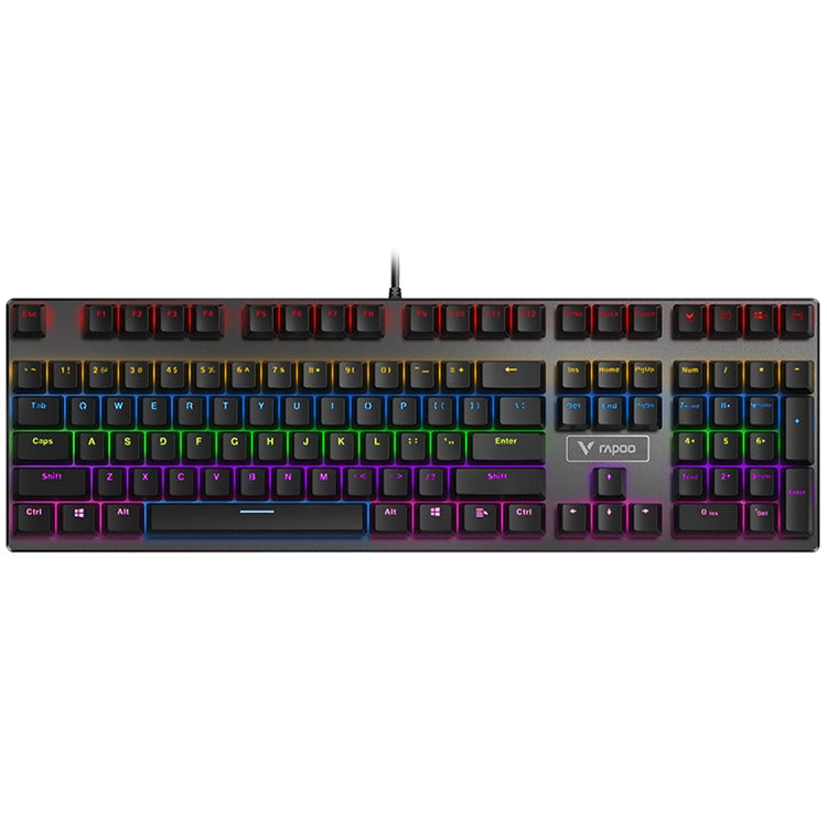 Rapoo V700S 104 Keys Mixed Color Backlight USB Wired Game Computer Without Punching Mechanical Keyboard(Red Shaft) - Wired Keyboard by Rapoo | Online Shopping South Africa | PMC Jewellery | Buy Now Pay Later Mobicred