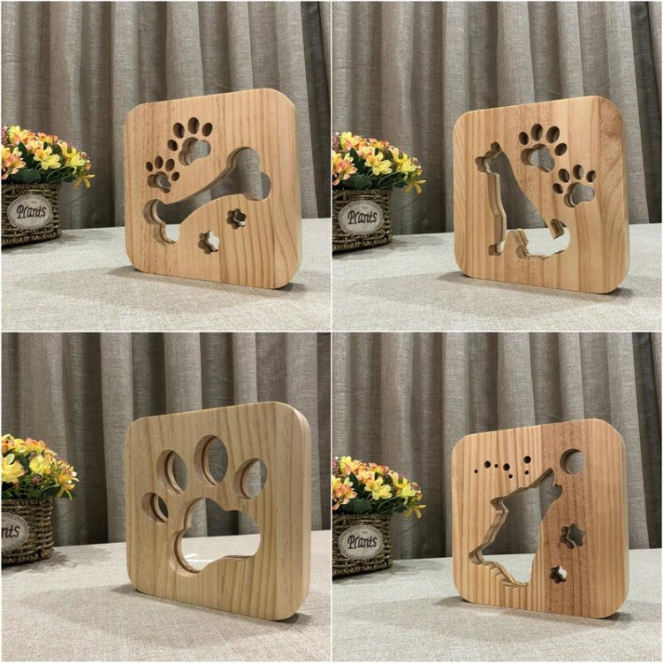 Creative Shape Wooden Night Lamp Bedroom Decoration Warm Light LED(Dog) - Novelty Lighting by PMC TechLife | Online Shopping South Africa | PMC TechLife | Buy Now Pay Later Mobicred