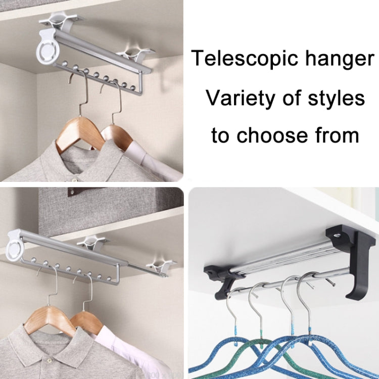 Y01B Plastic Head 12 inches Wardrobe Hardware Push-Pull Hanging Rod Clothes Rail - Shelf & Hooks by PMC Jewellery | Online Shopping South Africa | PMC Jewellery