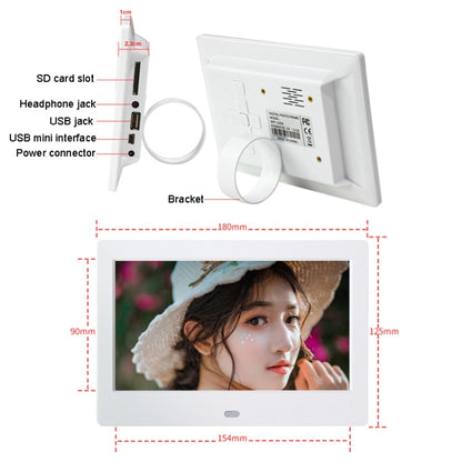 DPF-706 7 inch Digital Photo Frame LED Wall Mounted Advertising Machine, Plug:AU Plug(Black) - 1.5-7.0 inch by PMC Jewellery | Online Shopping South Africa | PMC Jewellery | Buy Now Pay Later Mobicred