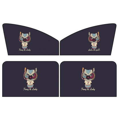 4 PCS / Set Car Window Magnet Sunshade Curtain Heat Insulation Sun Block(Catman) - Sound & Heat Insulation Cotton by PMC Jewellery | Online Shopping South Africa | PMC Jewellery | Buy Now Pay Later Mobicred