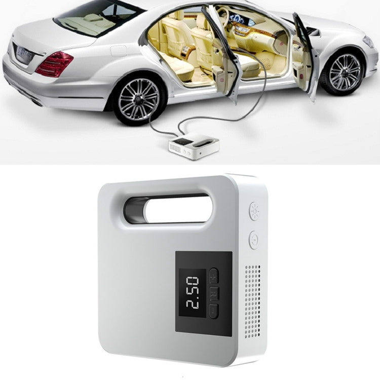 12V Car Air Pump Car Portable Tire Electric Pump, Style:Digital Version (White) - free shipping - PMC TechLife - Order now!