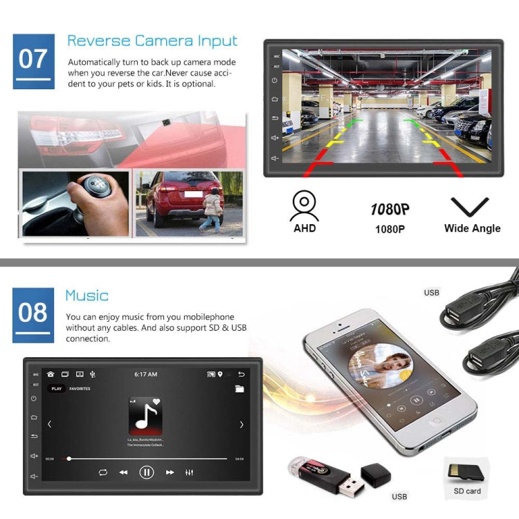 A2799 10 Inch Android WiFi 2+32G Central Control Large screen Universal Car Navigation Reversing Video Player, Style:Standard+4Lights Camera - Car MP3 & MP4 & MP5 by PMC Jewellery | Online Shopping South Africa | PMC Jewellery | Buy Now Pay Later Mobicred