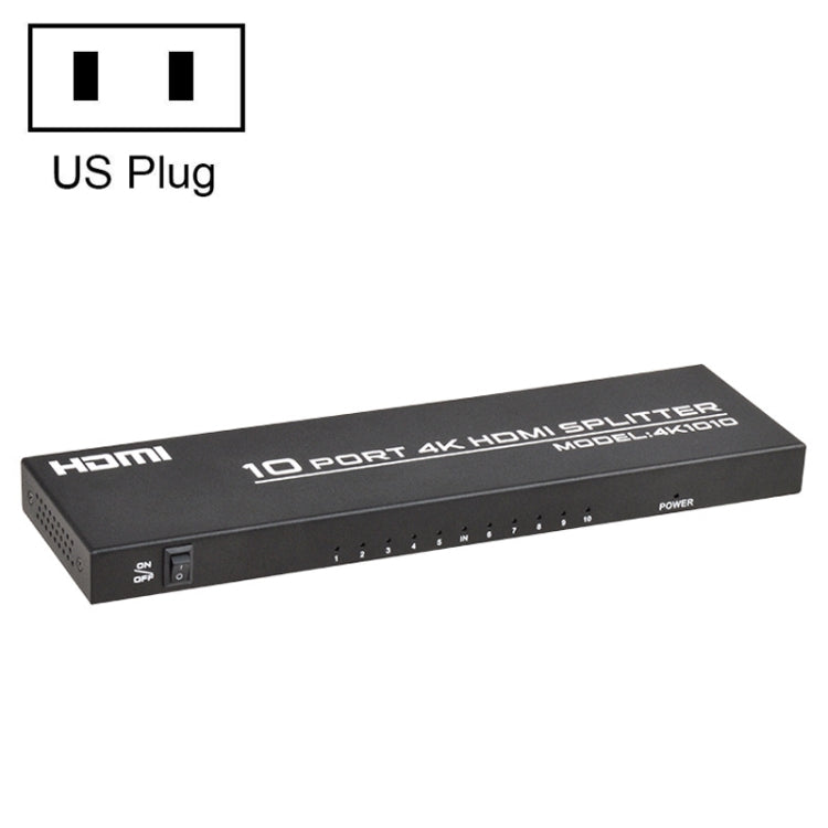 FJGEAR FJ-SM1010 30HZ HDMI 4K HD Audio And Video Splitter, Plug Type:US Plug(Black) - Splitter by FJGEAR | Online Shopping South Africa | PMC Jewellery | Buy Now Pay Later Mobicred