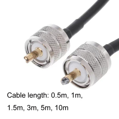 UHF Male To UHF Male RG58 Coaxial Adapter Cable, Cable Length:0.5m - Connectors by PMC Jewellery | Online Shopping South Africa | PMC Jewellery