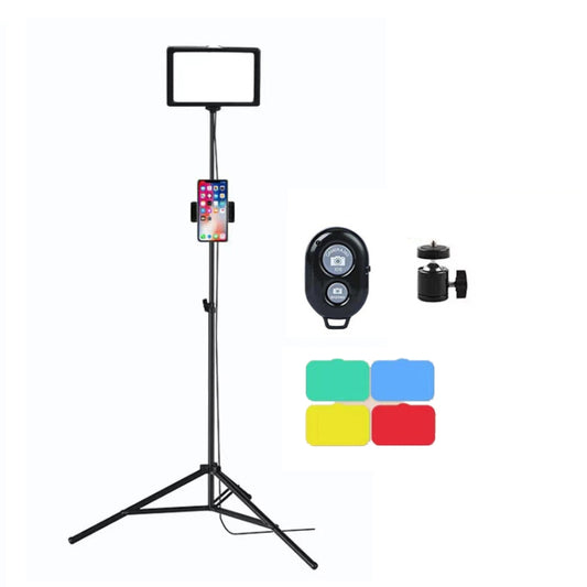 6 Inch 3200-5500K Three-color Temperature Photography Flat-panel Live Fill Light,Spec: 2.1m Bracket+Bluetooth RC - Selfie Light by PMC Jewellery | Online Shopping South Africa | PMC Jewellery | Buy Now Pay Later Mobicred