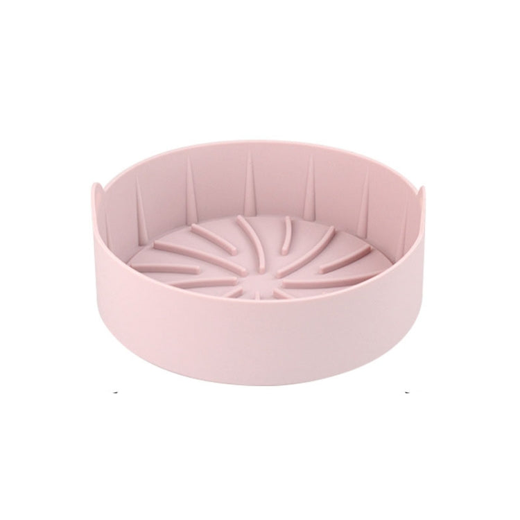 Air Fryer Silicone Grill Pan Accessories, Size: Round 22 cm(Pink) - Baking mat & Bakewares by PMc TechLife | Online Shopping South Africa | PMc TechLife | Buy Now Pay Later Mobicred