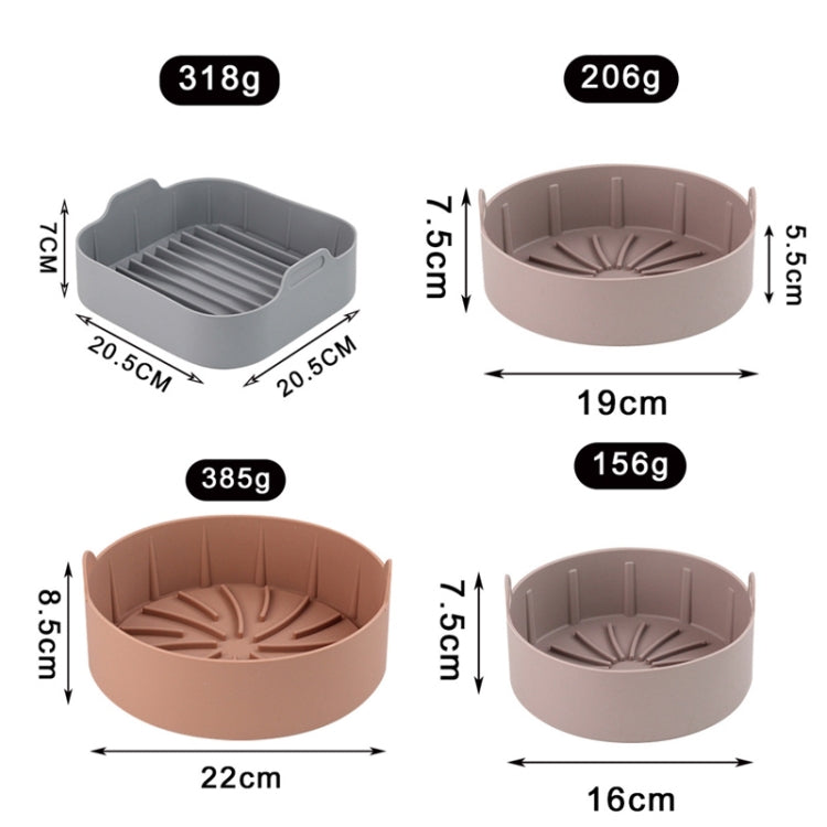 Air Fryer Silicone Grill Pan Accessories, Size: Round 22 cm(Coffee) - free shipping - PMc TechLife - Order now!