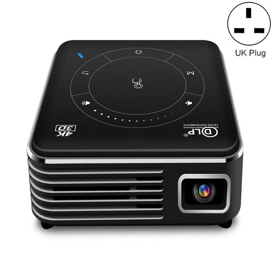 P11 4K HD DLP Mini 3D Projector 4G + 32G Smart Micro Convenient Projector, Style:UK Plug(Black) - Mini Projector by PMC Jewellery | Online Shopping South Africa | PMC Jewellery | Buy Now Pay Later Mobicred