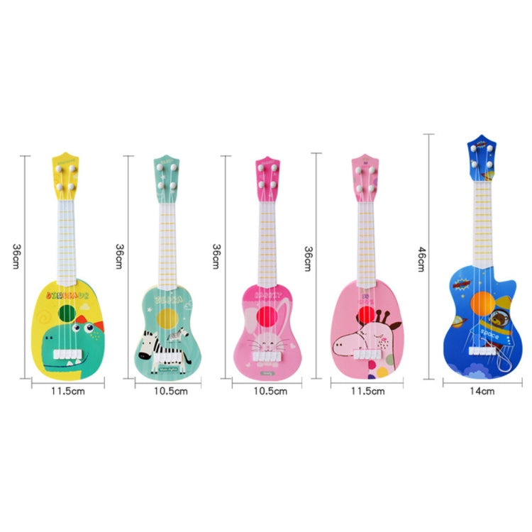 Light Blue Zebra Small Simulation Musical Instrument Mini Four Strings Playable Ukulele Early Childhood Education Music Toy - Stringed Instruments Accessories by PMC Jewellery | Online Shopping South Africa | PMC Jewellery | Buy Now Pay Later Mobicred