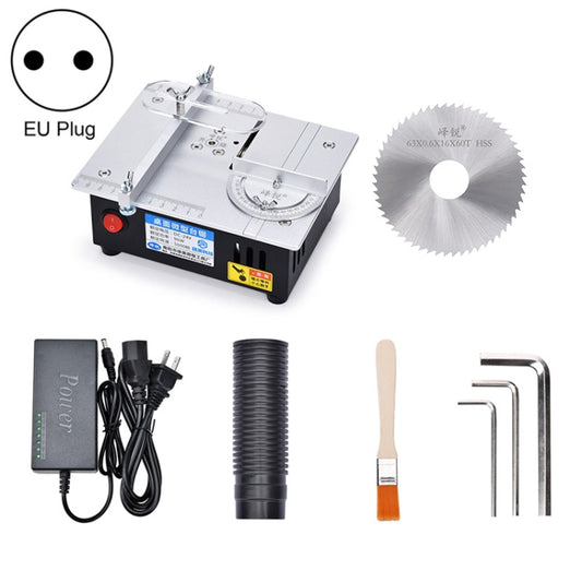 S3  96W Liftable Table Mini Table Saw Aluminum Cutting Machine,Spec: Black Standard(EU Plug) - Electric Saws & Accessories by PMC Jewellery | Online Shopping South Africa | PMC Jewellery | Buy Now Pay Later Mobicred