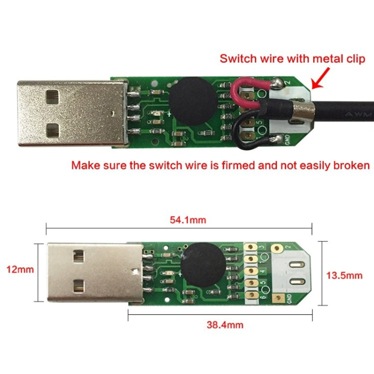 USB Switch Cable Keyboard Mouse Custom Shortcut Keys, Style:6 Switches - Other by PMC Jewellery | Online Shopping South Africa | PMC Jewellery | Buy Now Pay Later Mobicred