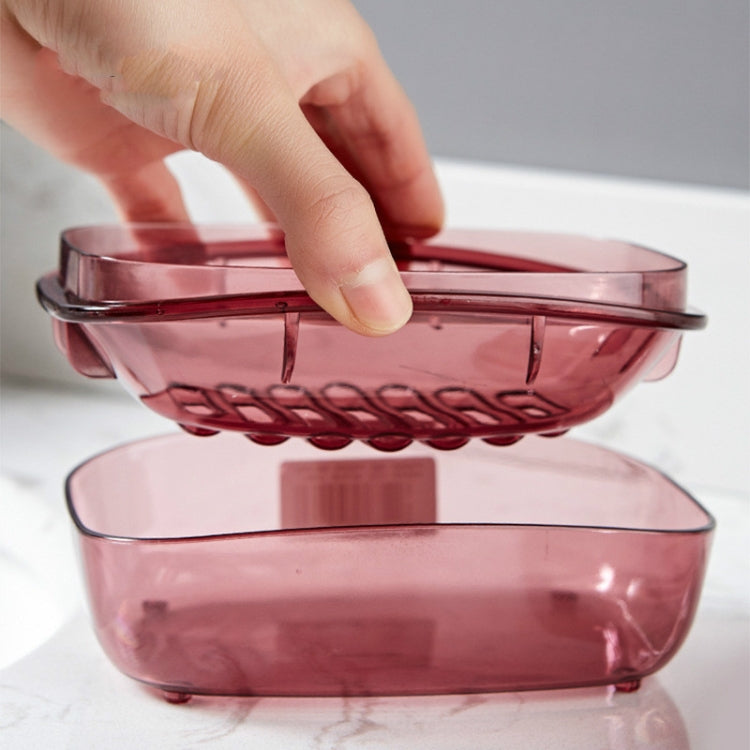 Bathroom Soap Box Transparent With Lid Drain Seal Travel Portable Double Layer Laundry Soap Box(Gray) - Storage Boxes by PMC TechLife | Online Shopping South Africa | PMC TechLife | Buy Now Pay Later Mobicred