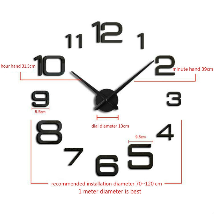 Acrylic Digital Wall Clock Home Living Room Wall Sticker Clock(Gold) - free shipping - PMc TechLife - Order now!