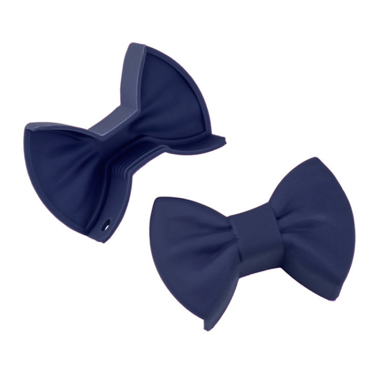 1 Pair Bowknot Silicone Insulation Clip Creative Kitchen Practical Gadgets(Dark Blue) - Food Clips & Clips by PMC Jewellery | Online Shopping South Africa | PMC Jewellery | Buy Now Pay Later Mobicred