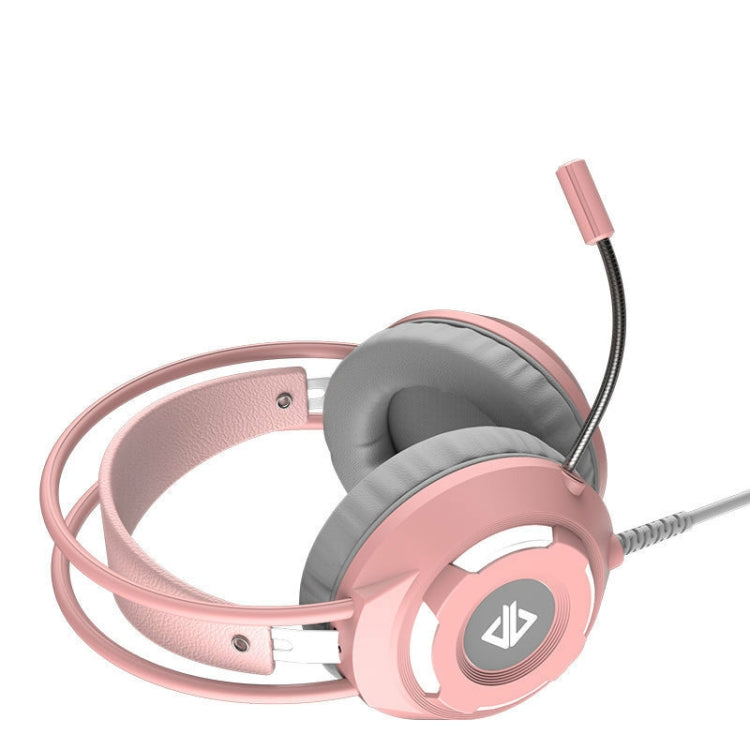 Ajazz AX120 7.1-channel Computer Head-mounted Gaming Headset Listening and Distinguishing Position Super Bass with Microphone(Pink) - Multimedia Headset by Ajazz | Online Shopping South Africa | PMC Jewellery | Buy Now Pay Later Mobicred