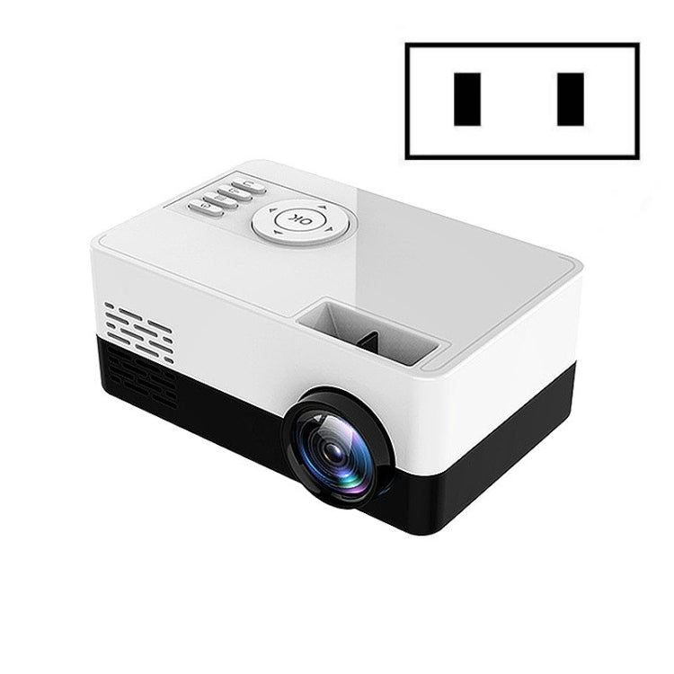 S261/J16 Home Mini HD 1080P Portable LED Projector, Support TF Card / AV / U Disk, Plug Specification:US Plug(White Black) - Mini Projector by PMC Jewellery | Online Shopping South Africa | PMC Jewellery | Buy Now Pay Later Mobicred