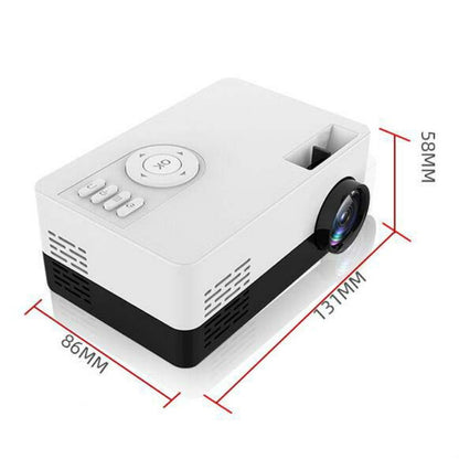 S261/J16 Home Mini HD 1080P Portable LED Projector, Support TF Card / AV / U Disk, Plug Specification:US Plug(White Black) - Mini Projector by PMC Jewellery | Online Shopping South Africa | PMC Jewellery | Buy Now Pay Later Mobicred