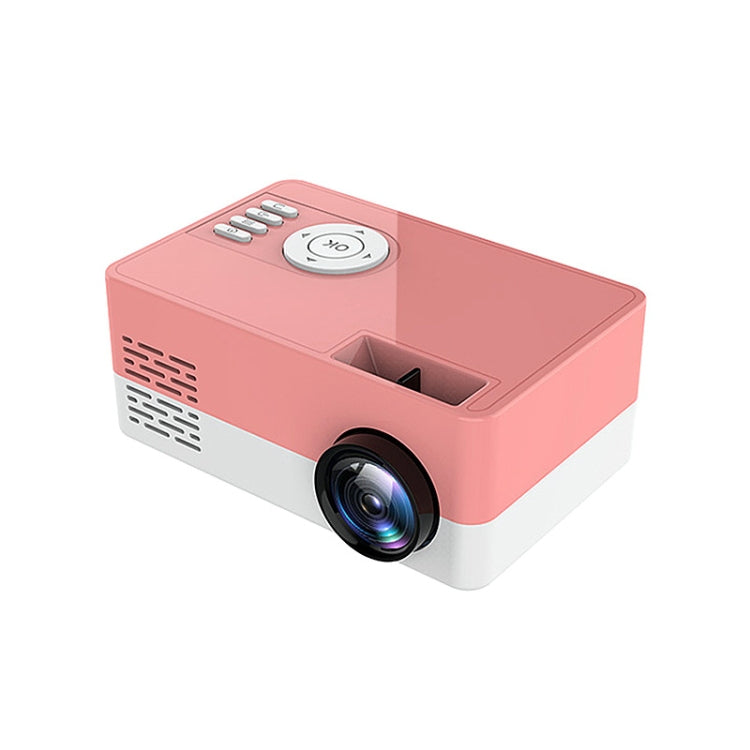 S261/J16 Home Mini HD 1080P Portable LED Projector, Support TF Card / AV / U Disk, Plug Specification:EU Plug(Pink White) - Mini Projector by PMC Jewellery | Online Shopping South Africa | PMC Jewellery | Buy Now Pay Later Mobicred