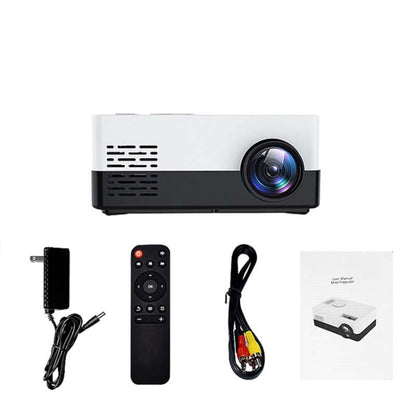 S261/J16 Home Mini HD 1080P Portable LED Projector, Support TF Card / AV / U Disk, Plug Specification:UK Plug(White Black) - Mini Projector by PMC Jewellery | Online Shopping South Africa | PMC Jewellery | Buy Now Pay Later Mobicred