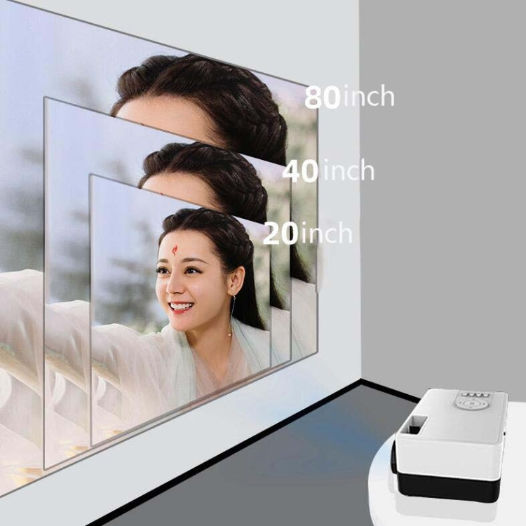 S261/J16 Home Mini HD 1080P Portable LED Projector, Support TF Card / AV / U Disk, Plug Specification:UK Plug(Pink White) - Mini Projector by PMC Jewellery | Online Shopping South Africa | PMC Jewellery | Buy Now Pay Later Mobicred