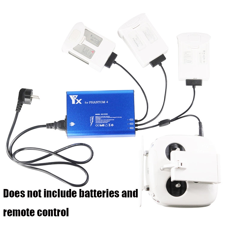 For DJI Phantom 4 Pro Advanced+ Charger  4 in 1 Hub Intelligent Battery Controller Charger, Plug Type:EU Plug -  by PMC Jewellery | Online Shopping South Africa | PMC Jewellery | Buy Now Pay Later Mobicred