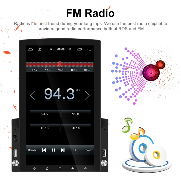 9.7 inch Vertical Screen HD 2.5D Glass Car MP5 Player Android Navigation All-in-one Machine, Specification:Standard - Car MP3 & MP4 & MP5 by PMC TechLife | Online Shopping South Africa | PMC TechLife | Buy Now Pay Later Mobicred