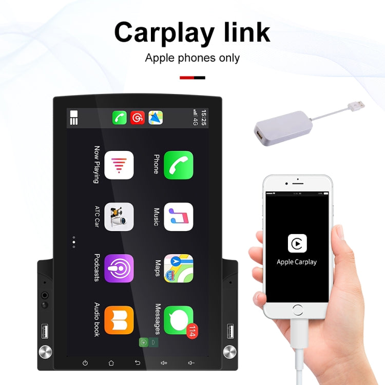 9.7 inch Vertical Screen HD 2.5D Glass Car MP5 Player Android Navigation All-in-one Machine, Specification:Standard+12 Lights Camera - Car MP3 & MP4 & MP5 by PMC Jewellery | Online Shopping South Africa | PMC Jewellery | Buy Now Pay Later Mobicred