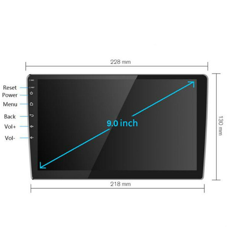Universal Machine Android Smart Navigation Car Navigation DVD Reversing Video Integrated Machine, Size:9inch 2+16G, Specification:Standard - Car DVD by PMC TechLife | Online Shopping South Africa | PMC TechLife | Buy Now Pay Later Mobicred