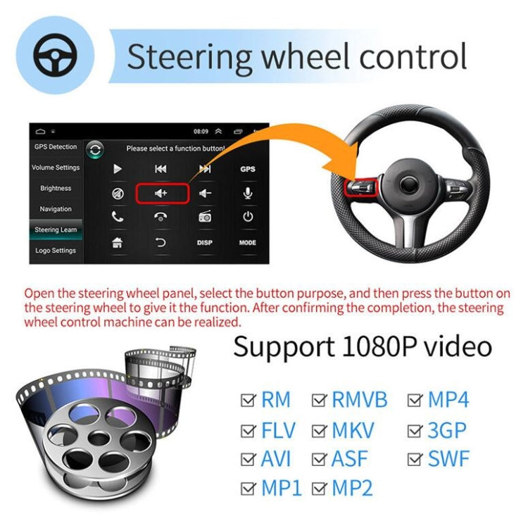 Universal Machine Android Smart Navigation Car Navigation DVD Reversing Video Integrated Machine, Size:10inch 1+16G, Specification:Standard+4 Lights Camera - Car DVD by PMC TechLife | Online Shopping South Africa | PMC TechLife | Buy Now Pay Later Mobicred