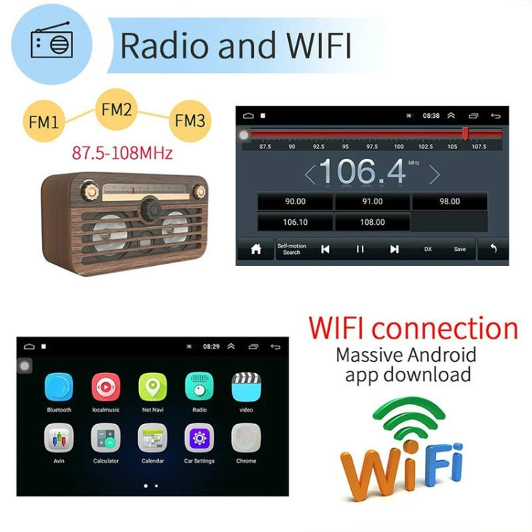 Universal Machine Android Smart Navigation Car Navigation DVD Reversing Video Integrated Machine, Size:10inch 2+16G, Specification:Standard+8 Lights Camera - Car DVD by PMC TechLife | Online Shopping South Africa | PMC TechLife | Buy Now Pay Later Mobicred