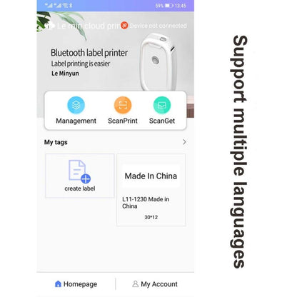 L11 Thermal Label Printer Home Bluetooth Portable Label Machine without Paper - Printer by PMC Jewellery | Online Shopping South Africa | PMC Jewellery | Buy Now Pay Later Mobicred