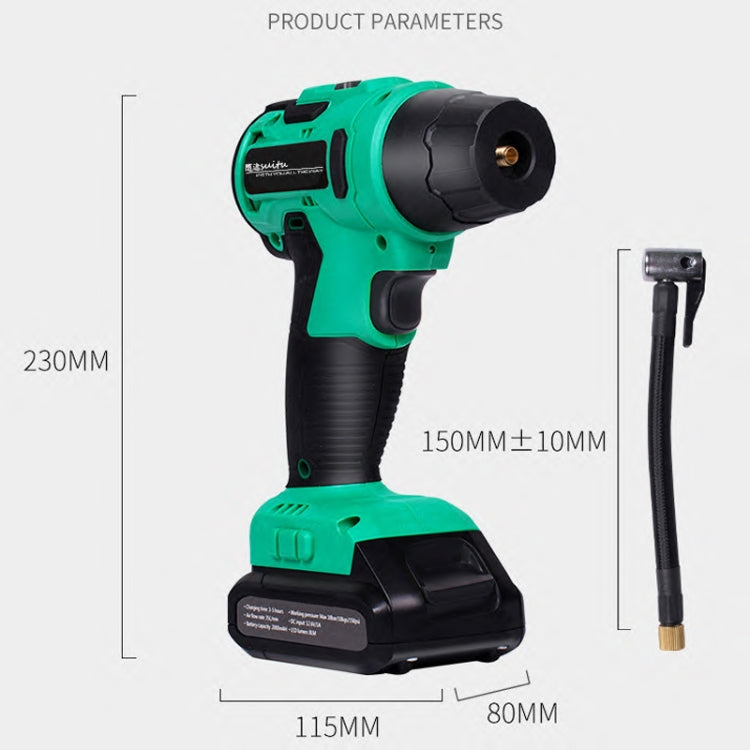 SUITU High-pressure Handheld Smart Digital Display Car Portable Wireless Tire Inflator(Green) - Inflatable Pump by SUITU | Online Shopping South Africa | PMC TechLife