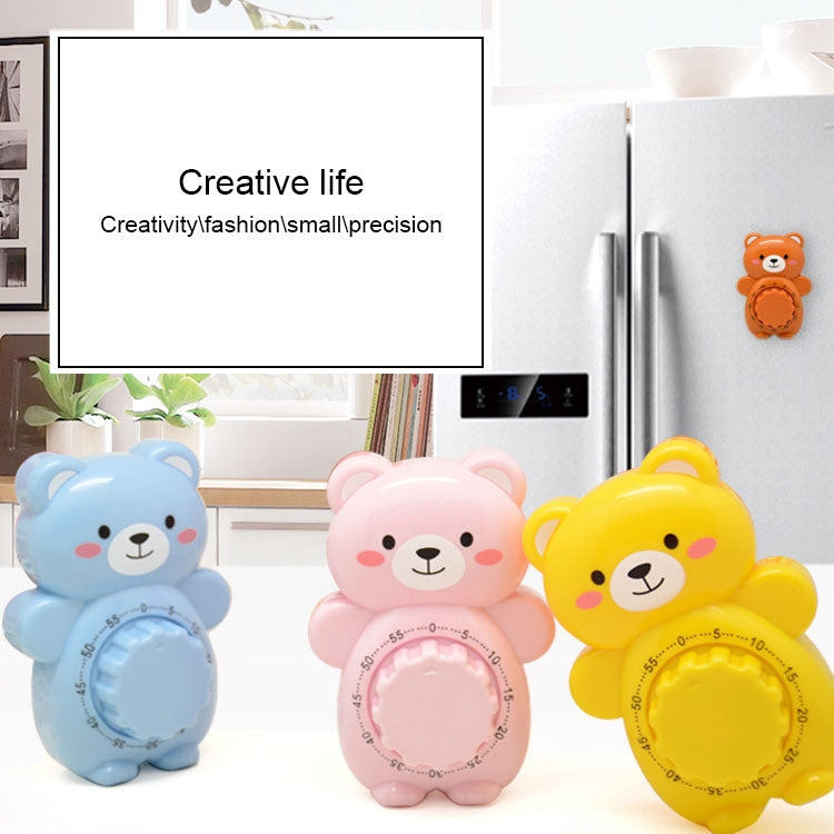 Cartoon Bear Timer Kitchen Gadget Mechanical Timer(Yellow) - Digital Countdown by PMC TechLife | Online Shopping South Africa | PMC TechLife | Buy Now Pay Later Mobicred