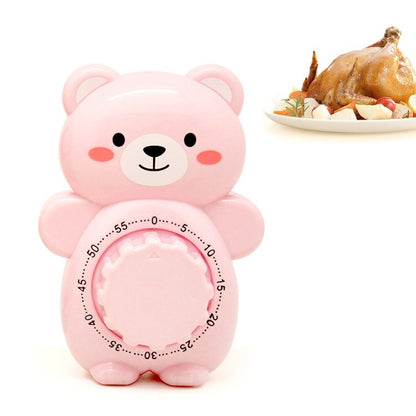 Cartoon Bear Timer Kitchen Gadget Mechanical Timer(Pink) - Digital Countdown by PMC Jewellery | Online Shopping South Africa | PMC Jewellery | Buy Now Pay Later Mobicred