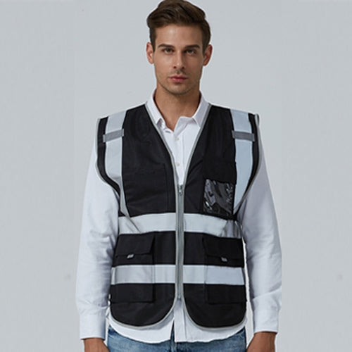 Multi-pockets Safety Vest Reflective Workwear Clothing, Size:XXL-Chest 130cm(Black) - Reflective Safety Clothing by PMC Jewellery | Online Shopping South Africa | PMC Jewellery | Buy Now Pay Later Mobicred