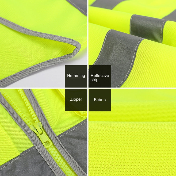 Multi-pockets Safety Vest Reflective Workwear Clothing, Size:XXL-Chest 130cm(Yellow Blue) - Reflective Safety Clothing by PMC Jewellery | Online Shopping South Africa | PMC Jewellery | Buy Now Pay Later Mobicred