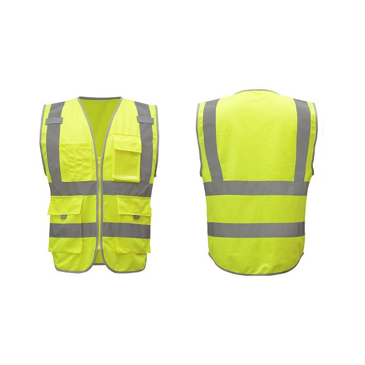 Multi-pockets Safety Vest Reflective Workwear Clothing, Size:XXL-Chest 130cm(Yellow) - Reflective Safety Clothing by PMC Jewellery | Online Shopping South Africa | PMC Jewellery | Buy Now Pay Later Mobicred