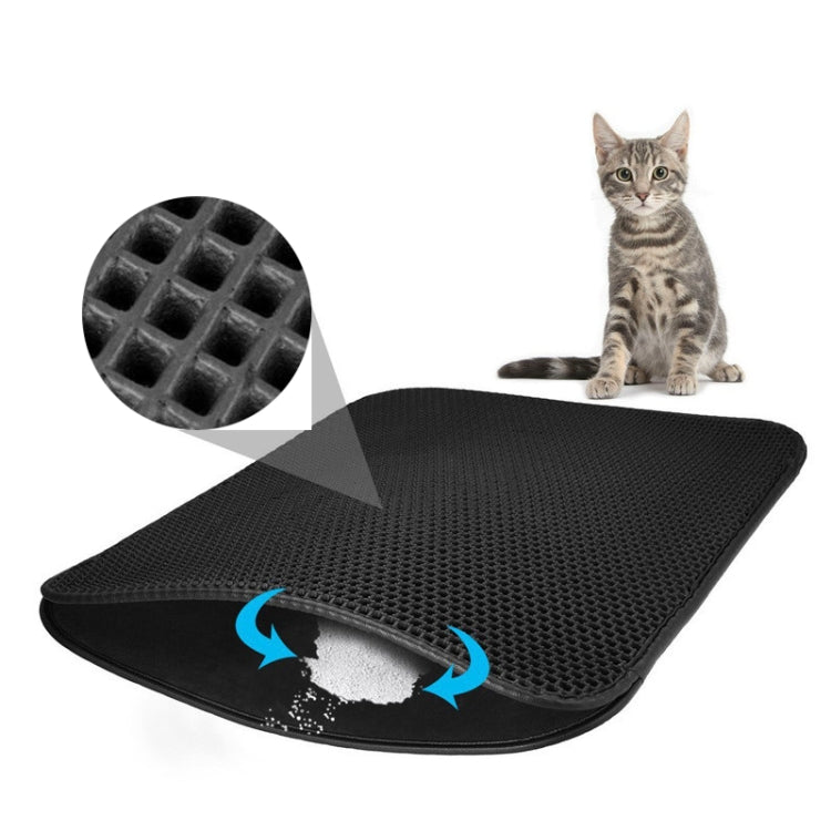 Waterproof Pet Cat Litter Mat EVA Double Layer Cat Litter Trapping Pets Mat Pad Bottom Non-slip Pet Litter Cat Mat(Black) - Pads by PMC Jewellery | Online Shopping South Africa | PMC Jewellery