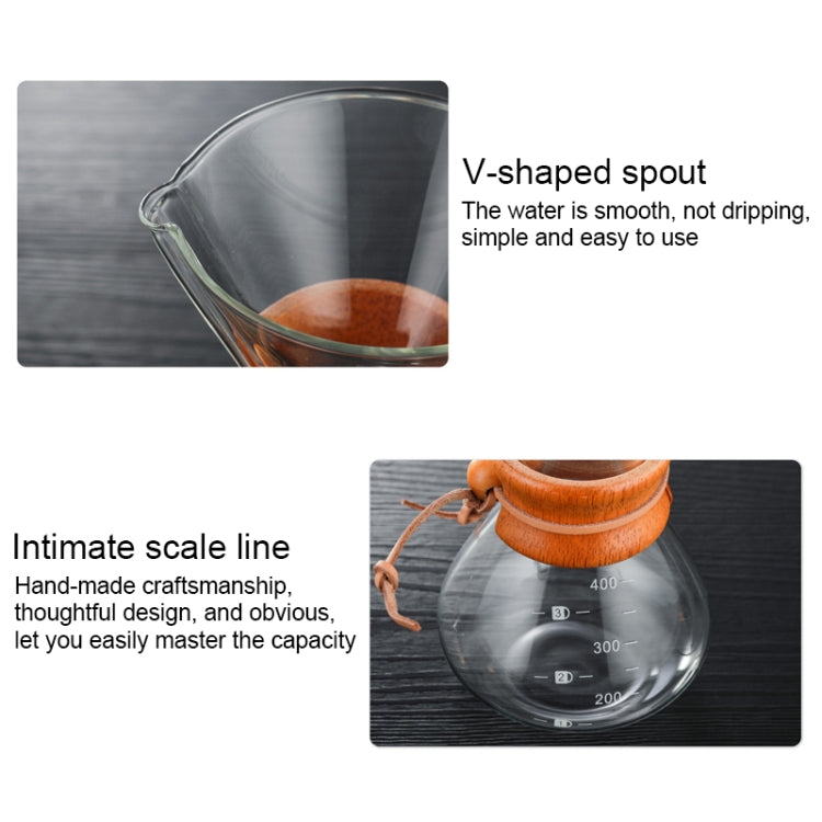 Hand Coffee Pot High Temperature Resistant 400ml Glass Coffee Pot, Style:Pot With Strainer - free shipping - PMC TechLife - Order now!