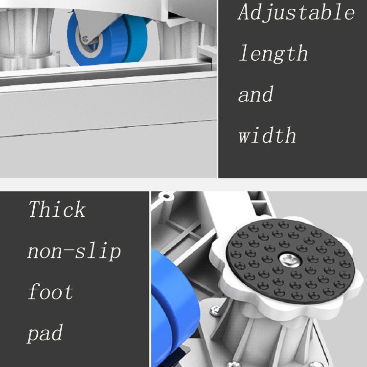 Single Tube 4 Wheels Adjustable Stainless Steel Refrigerator Bracket Washing Machine Base Bracket - free shipping - PMC TechLife - Order now!
