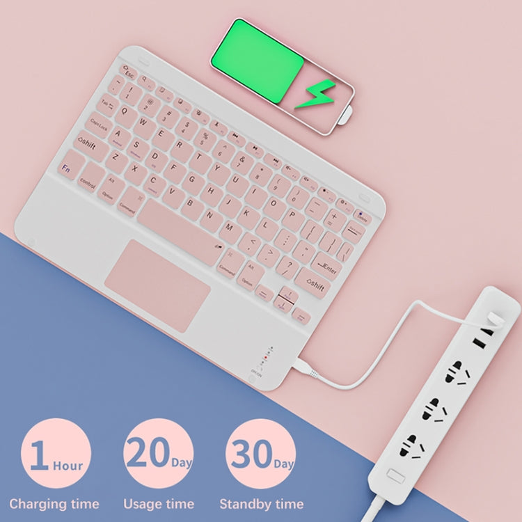 Universal Ultra-Thin Portable Bluetooth Keyboard and Mouse Set For Tablet Phones, Size:10 inch(Purple Keyboard + White Mouse) - free shipping - PMC TechLife - Order now!