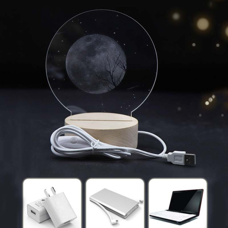 3D Atmosphere Decorative Light Acrylic Inner Carved LED Night Light Creative Girl Table Lamp(Swan) - Novelty Lighting by PMC TechLife | Online Shopping South Africa | PMC TechLife | Buy Now Pay Later Mobicred